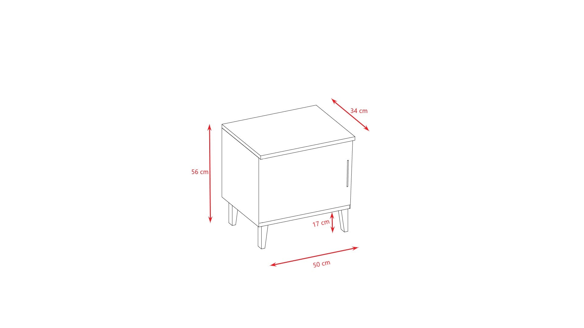 Bedside Table Kubi - Cashmere
