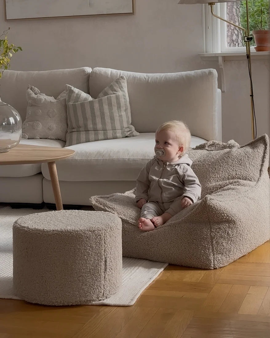 Wigiwama sækkestol i teddy – Biscuit