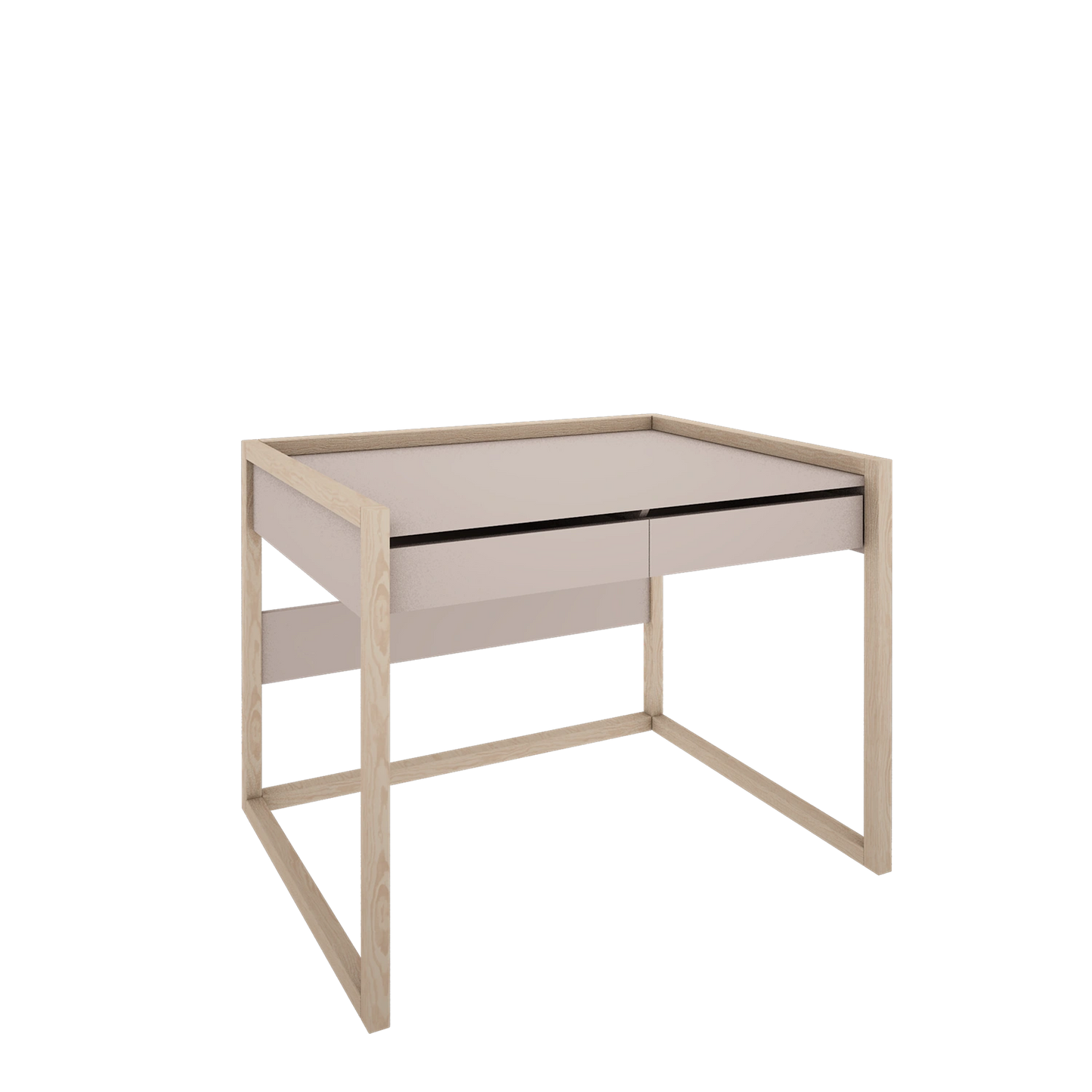 Wood Luck Design - Basic - skrivebord med skuffer – cashmere