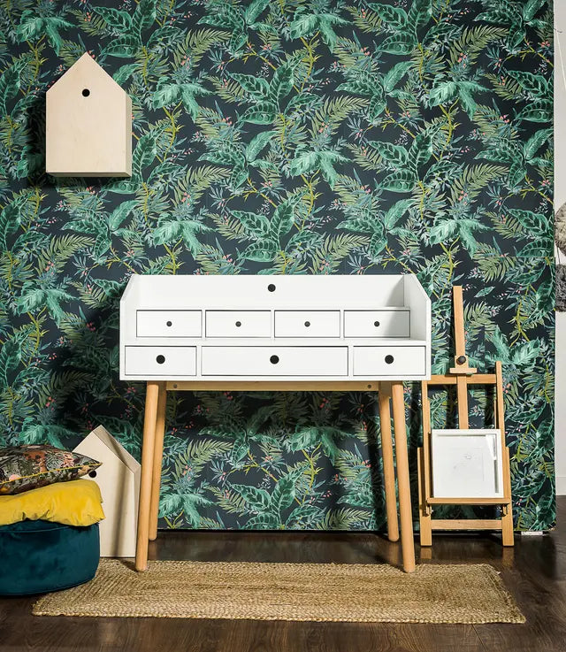 Wood Luck Design - River - skrivebord med 7 skuffer – hvid