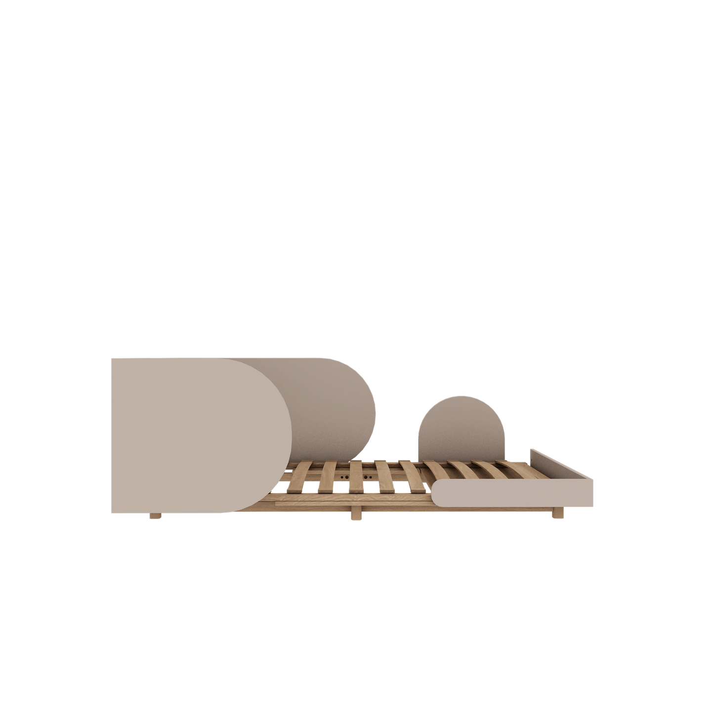 Wood Luck Design - Bloom - udtræksseng 90 x 160–200 cm – cashmere