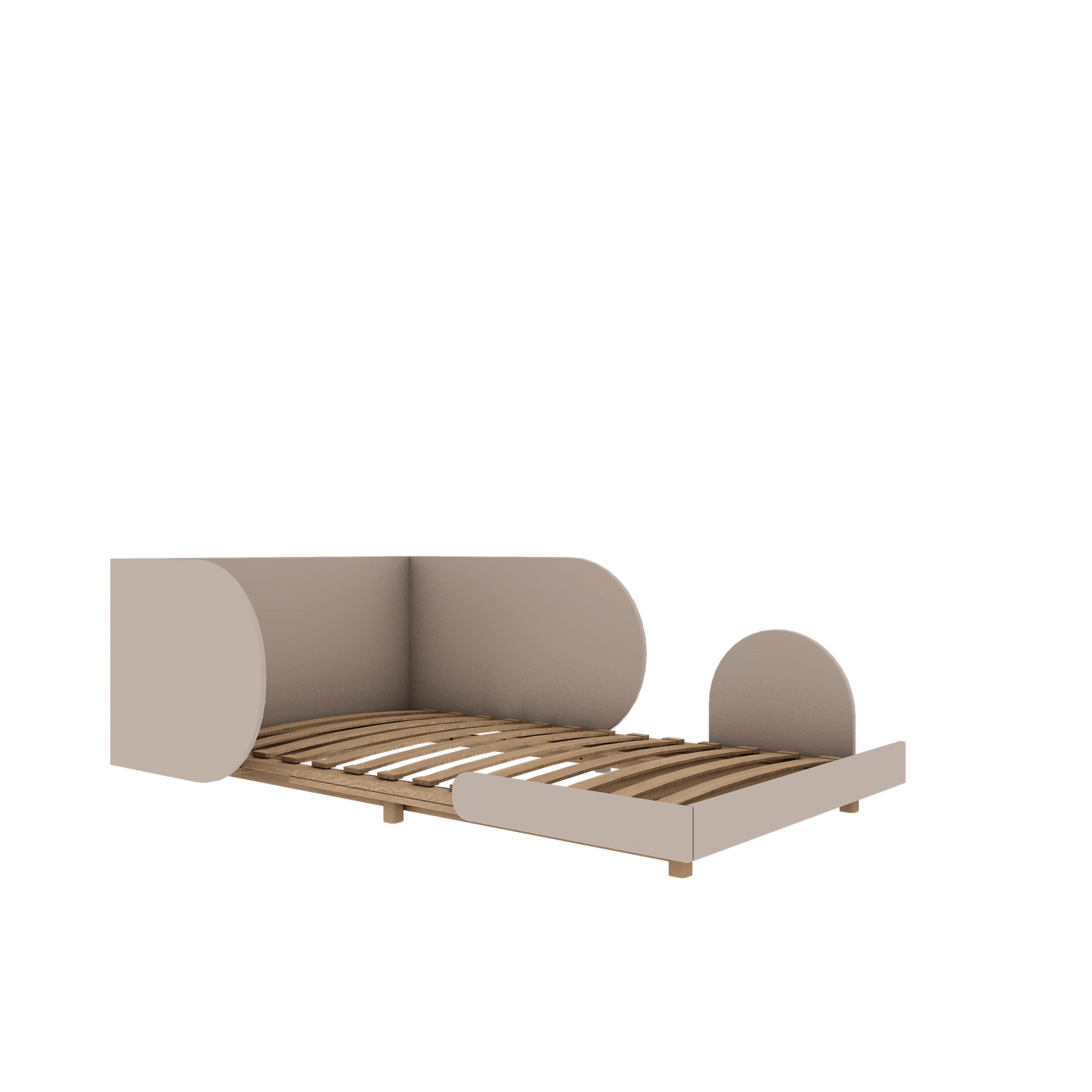 Wood Luck Design - Bloom - udtræksseng 90 x 160–200 cm – cashmere
