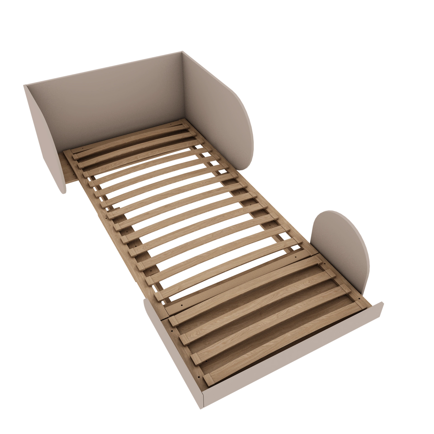 Wood Luck Design - Bloom - udtræksseng 90 x 160–200 cm – cashmere