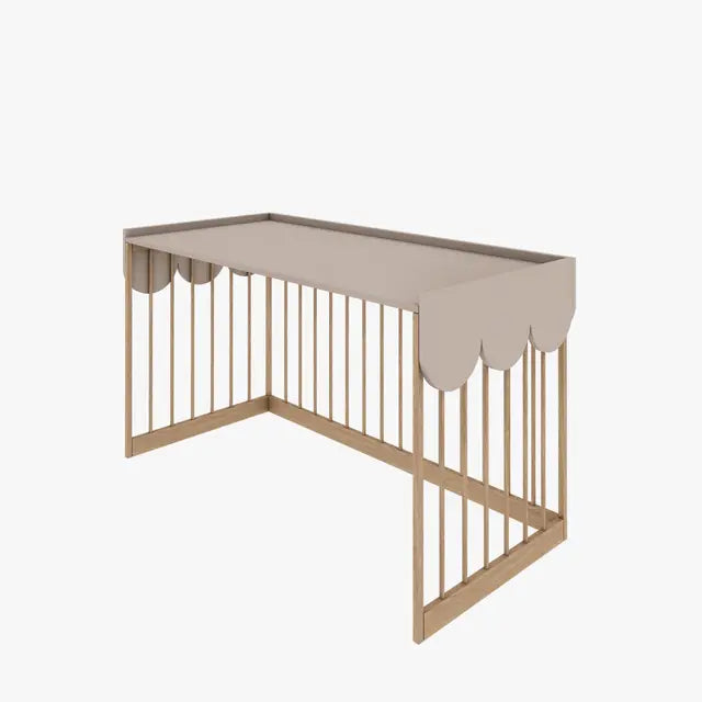 Wood Luck Design - Bloom - tremme-/juniorseng 70 x 140 cm – cashmere & egetræ