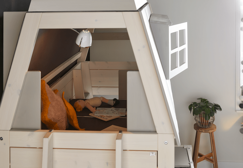 LIFETIME Kidsrooms Original My Hangout familiekøjeseng med legehus 90/140 x 200 cm