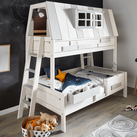 LIFETIME Kidsrooms Original My Hangout familiekøjeseng med legehus 90/140 x 200 cm