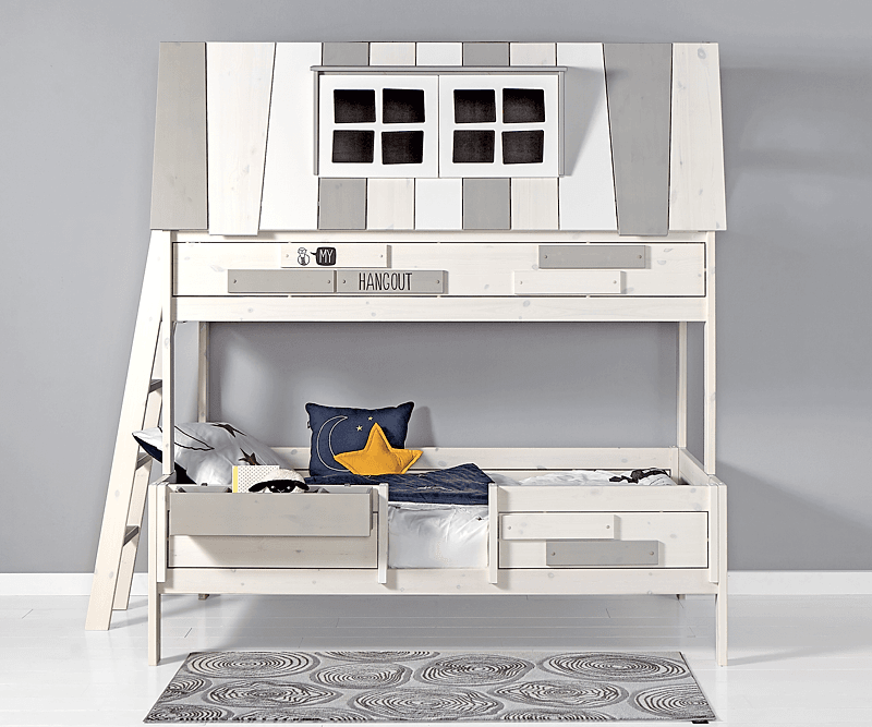 LIFETIME Kidsrooms Original My Hangout familiekøjeseng med legehus 90/140 x 200 cm