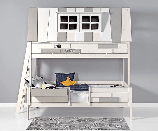 LIFETIME Kidsrooms Original My Hangout familiekøjeseng med legehus 90/120 x 200 cm