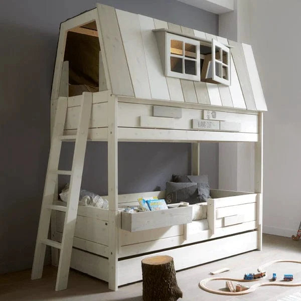 LIFETIME Kidsrooms Original My Hangout køjeseng med legehus 90 x 200 cm