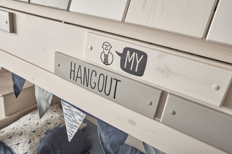 LIFETIME Kidsrooms Original My Hangout køjeseng med legehus 90 x 200 cm