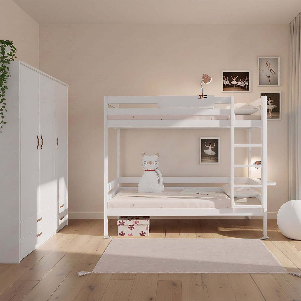 LIFETIME Kidsrooms Elements køjeseng med stige 90 x 200 cm