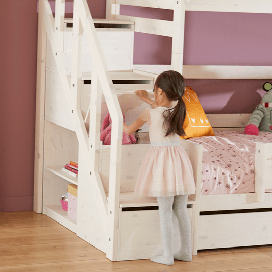 LIFETIME Kidsrooms Original køjeseng med trappe 120 x 200 cm