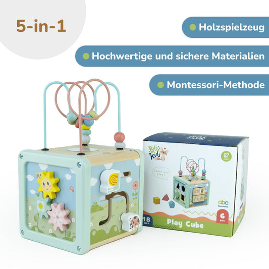 BusyKids 5-in-1 Montessori Activity Cube