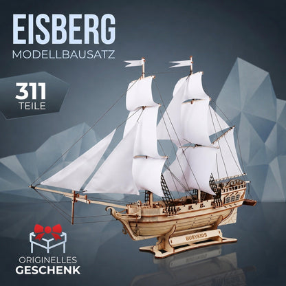 BusyKids Iceberg Wooden Ship Model Kit, 311 Pieces