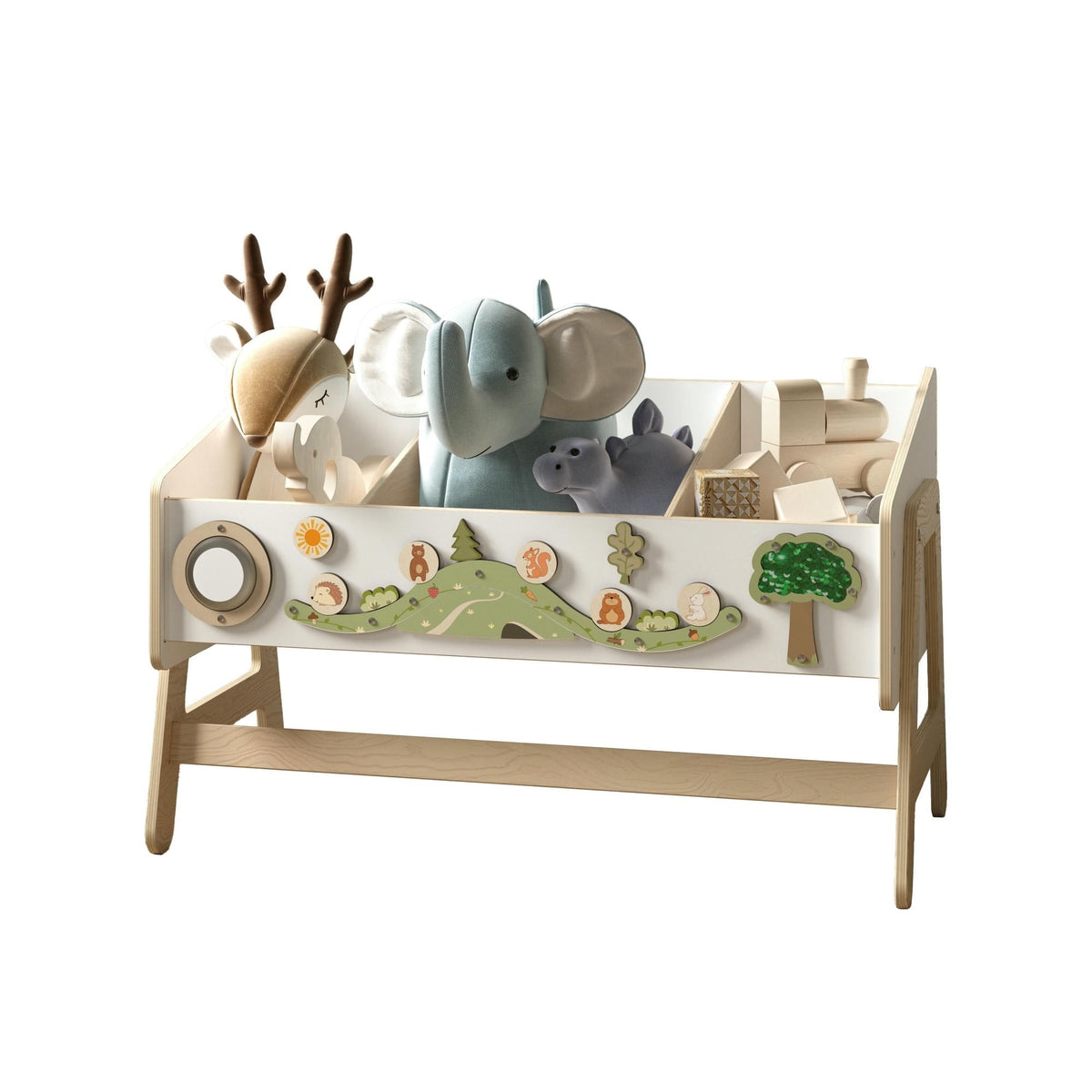 LILU 2-in-1 Toy Storage Shelf and Table