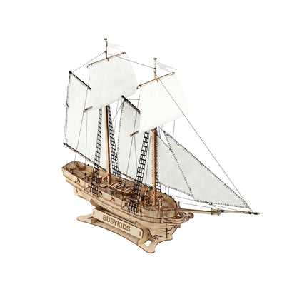 BusyKids Pilgrim Wooden Ship Model Kit, 292 Pieces