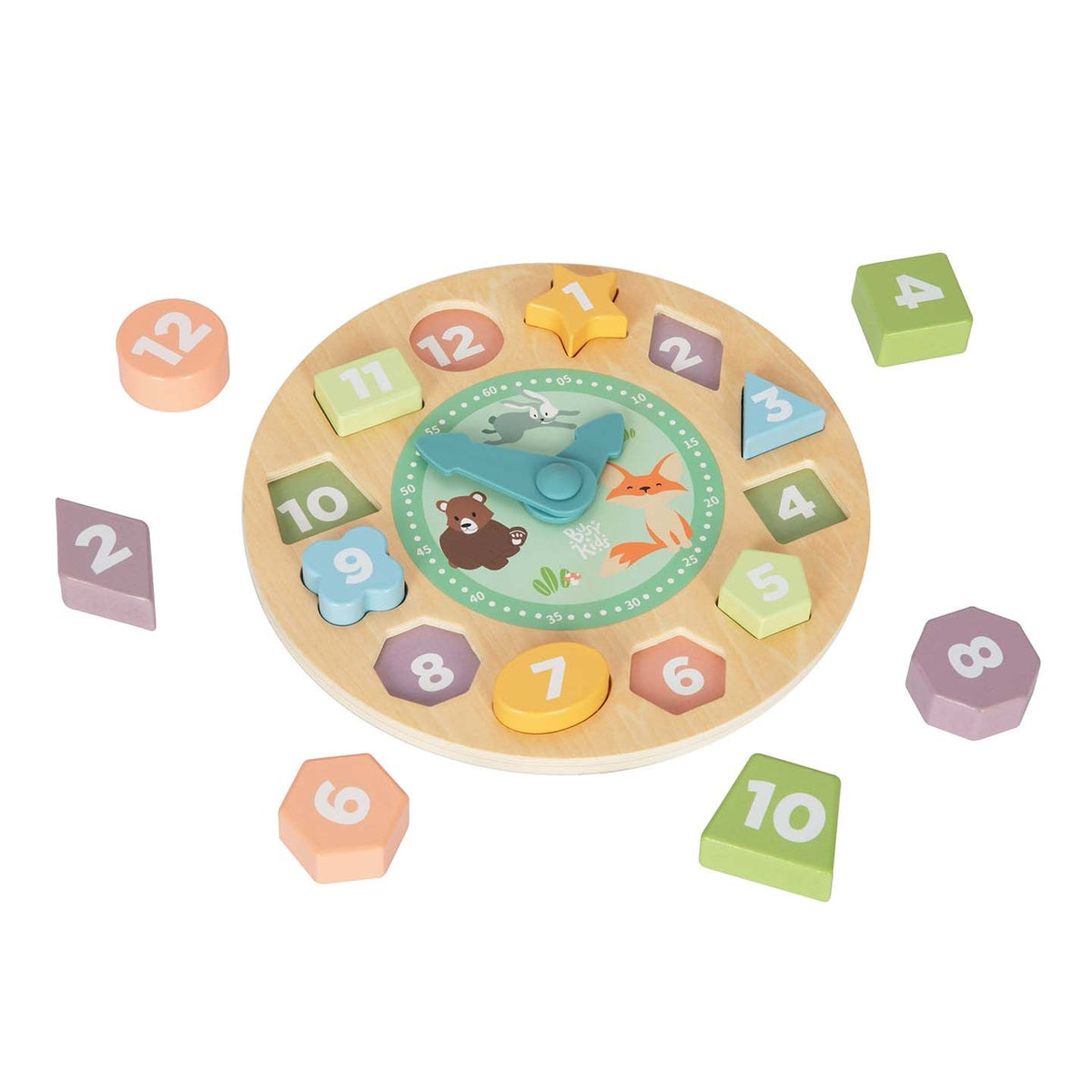 BusyKids Wooden Clock Sorting Puzzle