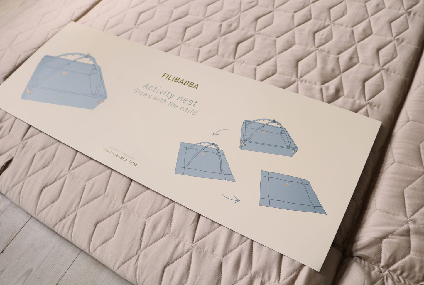 Filibabba Aktivitetsnest - Soft quilt - Doeskin
