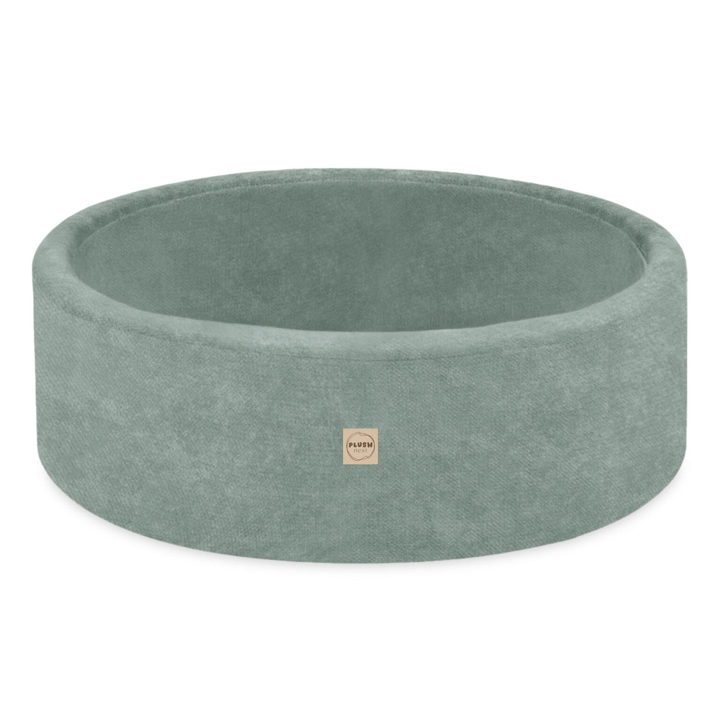 Plush Nest boldbassin i premium chenille – grøn – 90x30 cm
