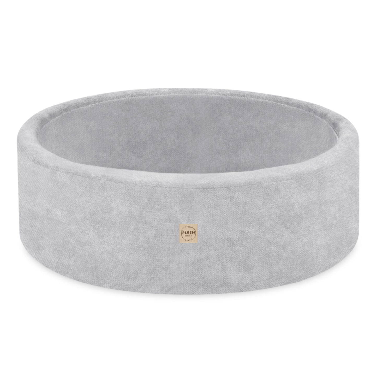 Plush Nest boldbassin i premium chenille – grå – 90x30 cm