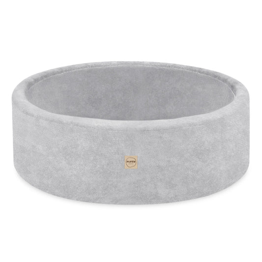 Plush Nest boldbassin i premium chenille – grå – 90x30 cm