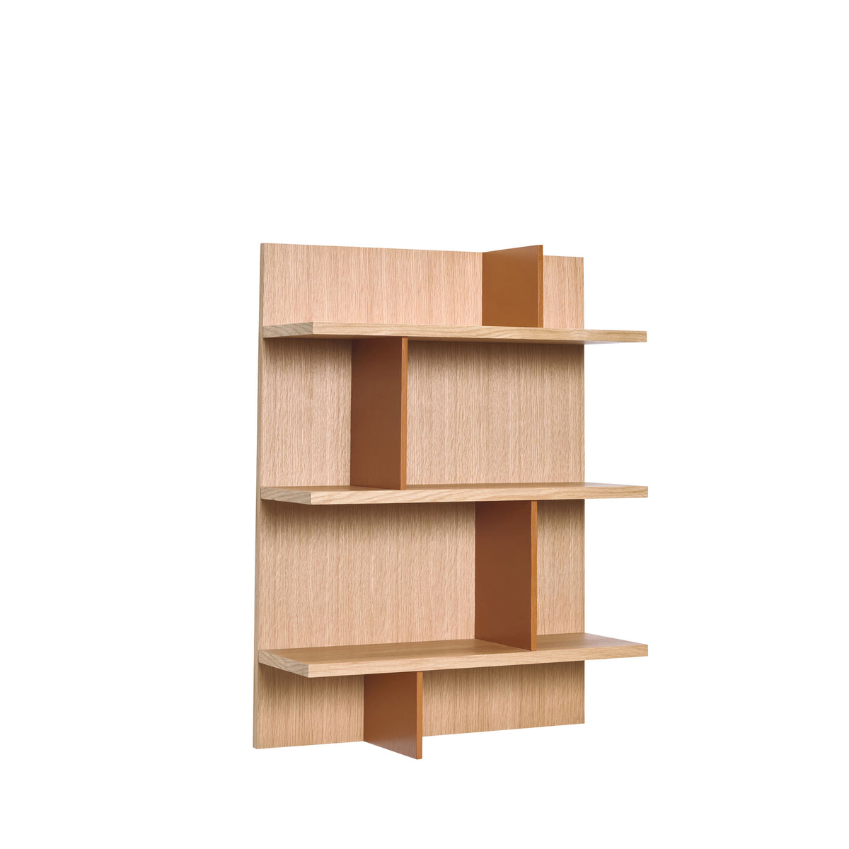 Hübsch Stand reol - Eg / Rød