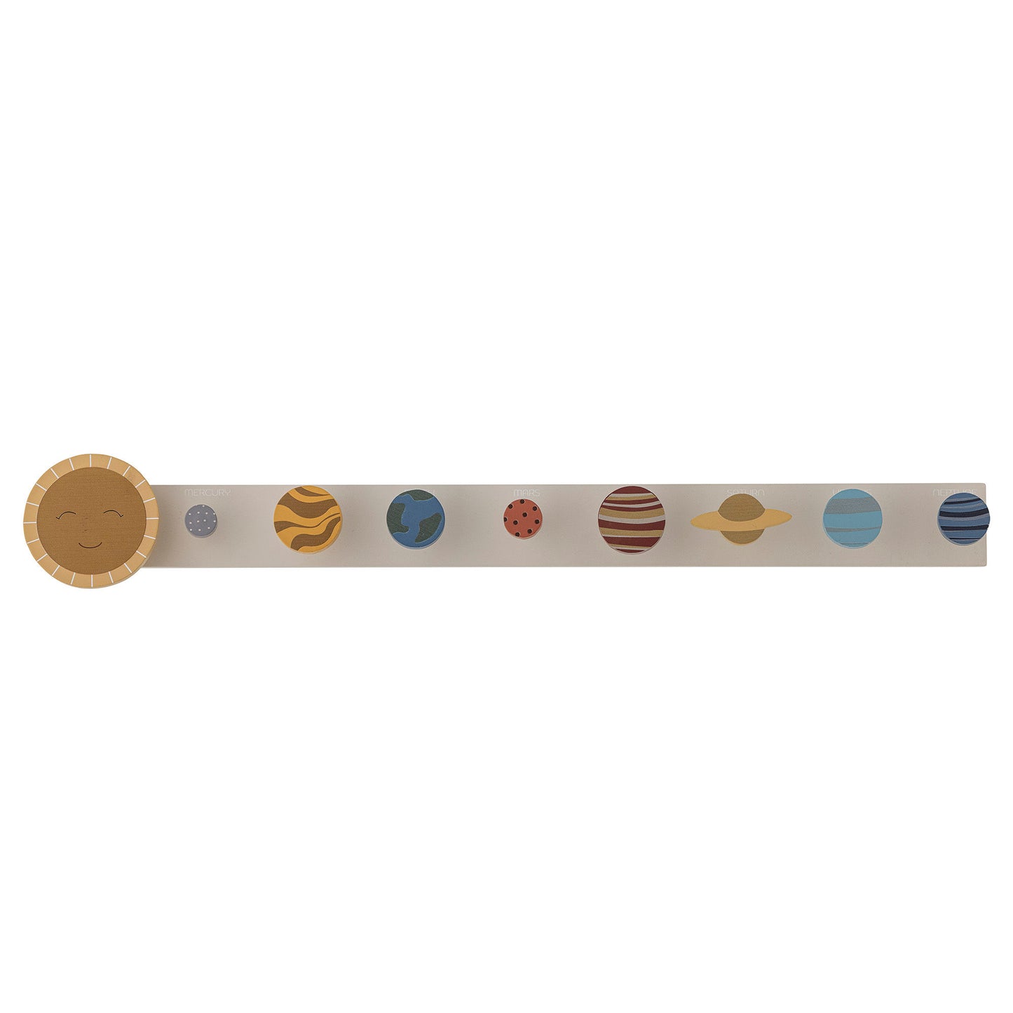 Bloomingville MINI Space Knagerække – Solsystem – Grå – FSC®100% MDF