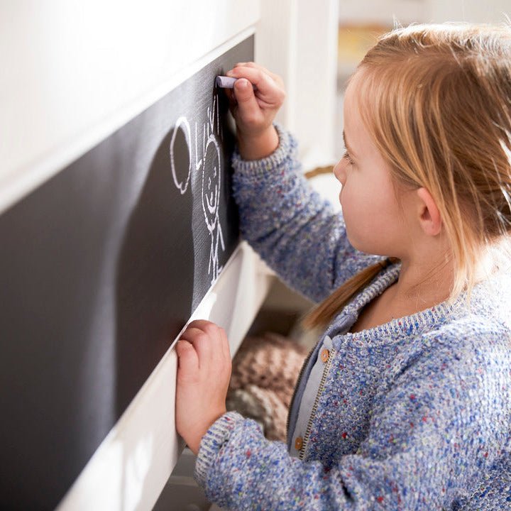 LIFETIME Kidsrooms Breeze halvhøj seng med klatretrappe og rutsjebane – 90 x 200 cm