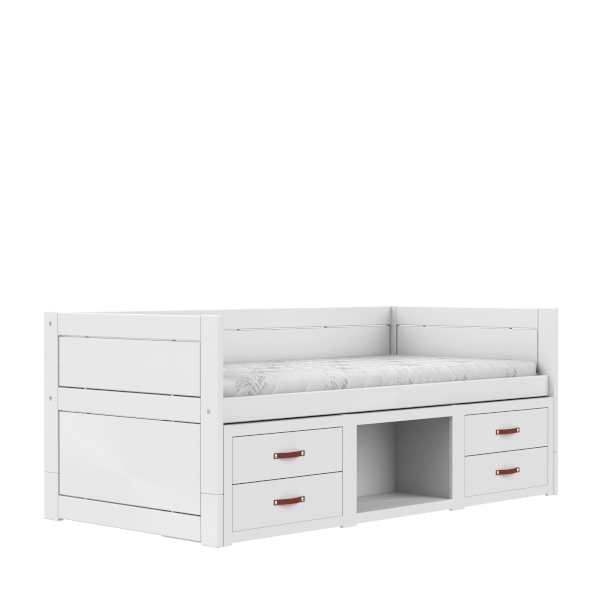 LIFETIME Kidsrooms Original halvhøj seng inkl. skuffer og opbevaring – 90 x 200 cm