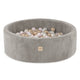 Plush Nest boldbassin 90x30 cm – beige med 200 bolde i lyserød mix