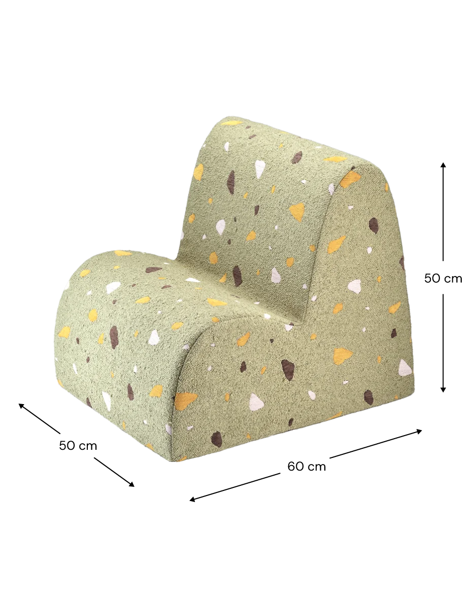 Wigiwama Cloud lænestol til børn – Terrazzo Moss