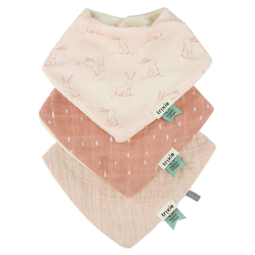 Trixie Bandana-hagesmække i 3-pak – Rosy Rabbit