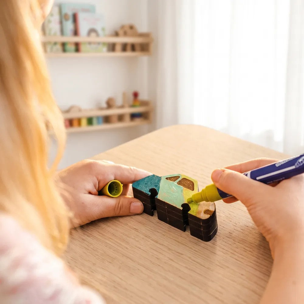 Around the Mountain – Colour-Your-Own Wooden Road Play Set