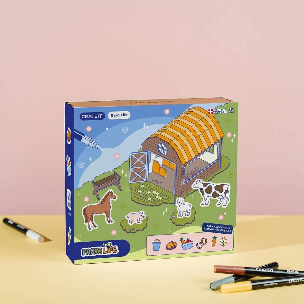 Barn Life – Colour-Your-Own Wooden Play Set