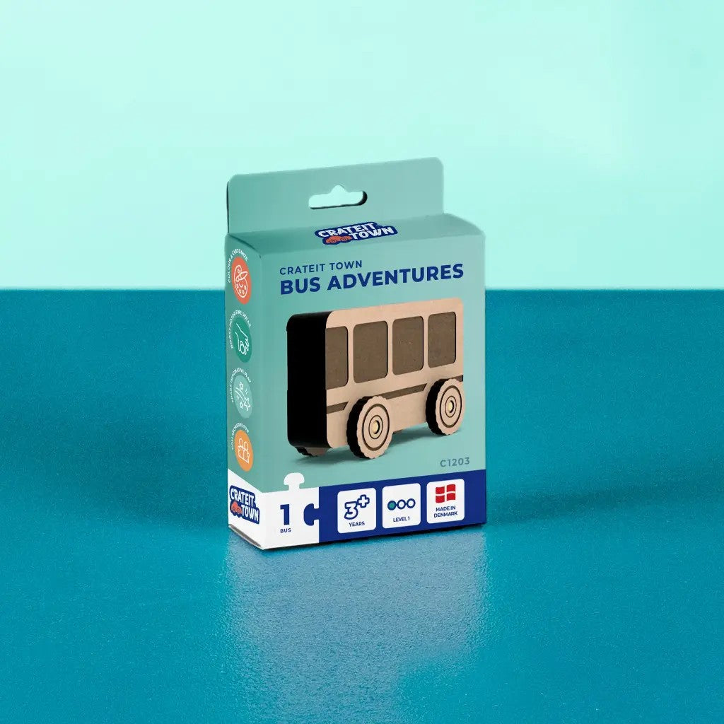 Bus Adventures – Colour-Your-Own Wooden Toy Bus