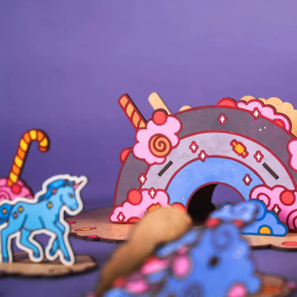 Candy Land – Colour-Your-Own Wooden Unicorn Play Set