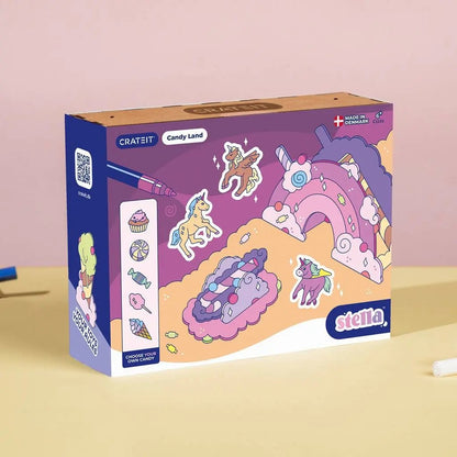 Candy Land – Colour-Your-Own Wooden Unicorn Play Set