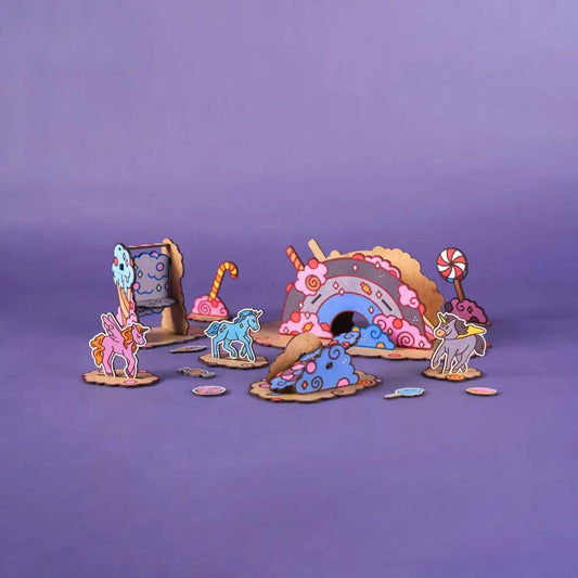 Candy Land – Colour-Your-Own Wooden Unicorn Play Set