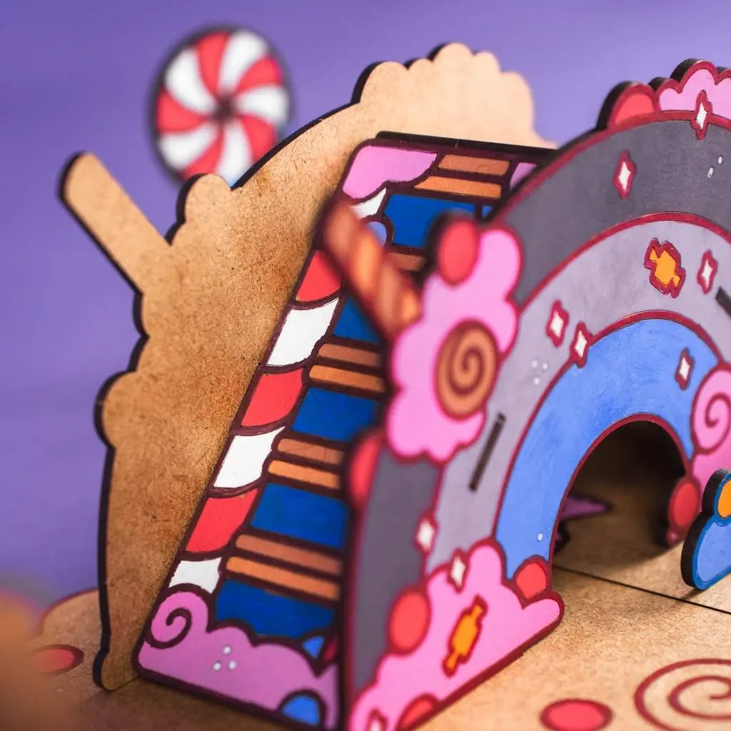 Candy Land – Colour-Your-Own Wooden Unicorn Play Set