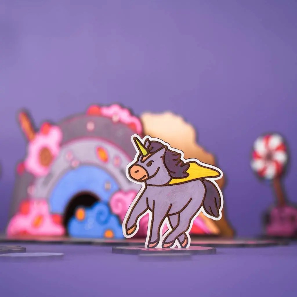 Candy Land – Colour-Your-Own Wooden Unicorn Play Set