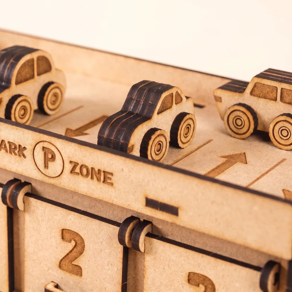 City Park Zone – Colour-Your-Own Wooden Car Park Play Set