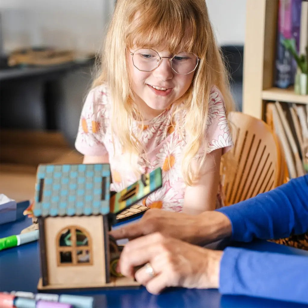 Crossroad Cottage – Colour-Your-Own Wooden Toy Garage