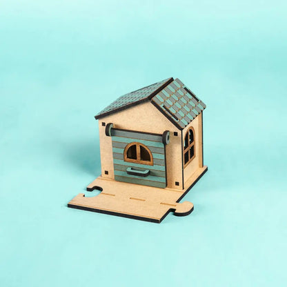 Crossroad Cottage – Colour-Your-Own Wooden Toy Garage