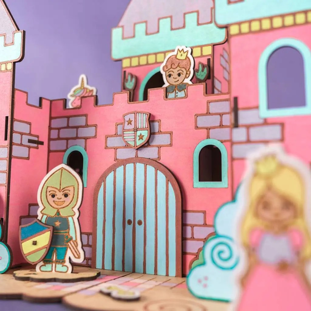 Dreamland Castle – Colour-Your-Own Wooden Play Set