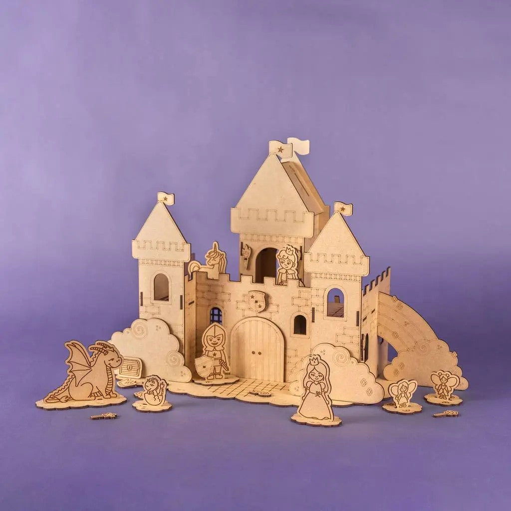 Dreamland Castle – Colour-Your-Own Wooden Play Set