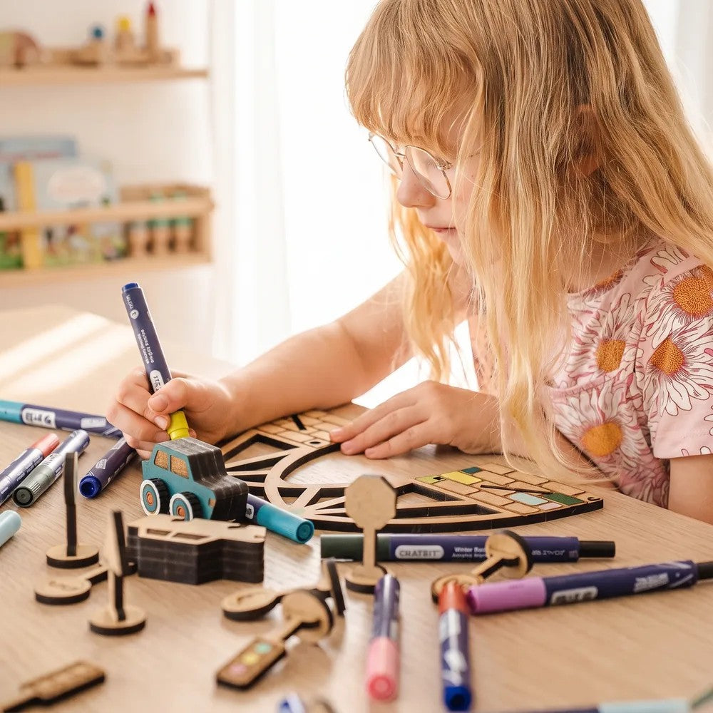 Dreamy Drawbridge – Colour-Your-Own Wooden Bridge Play Set