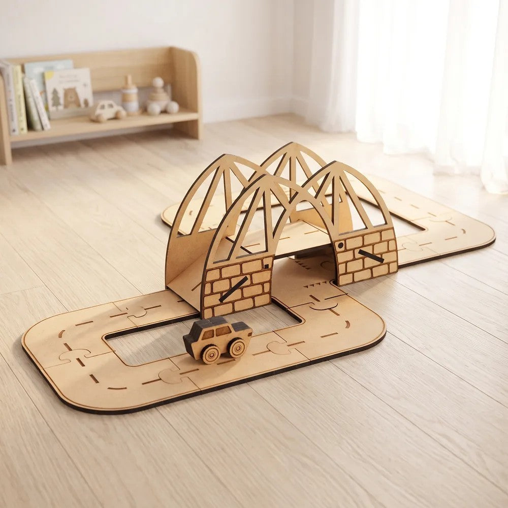 Dreamy Drawbridge – Colour-Your-Own Wooden Bridge Play Set
