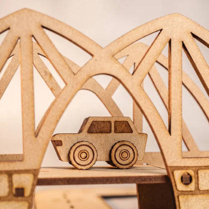 Dreamy Drawbridge – Colour-Your-Own Wooden Bridge Play Set