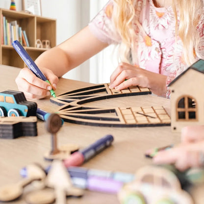 Dreamy Drawbridge – Colour-Your-Own Wooden Bridge Play Set