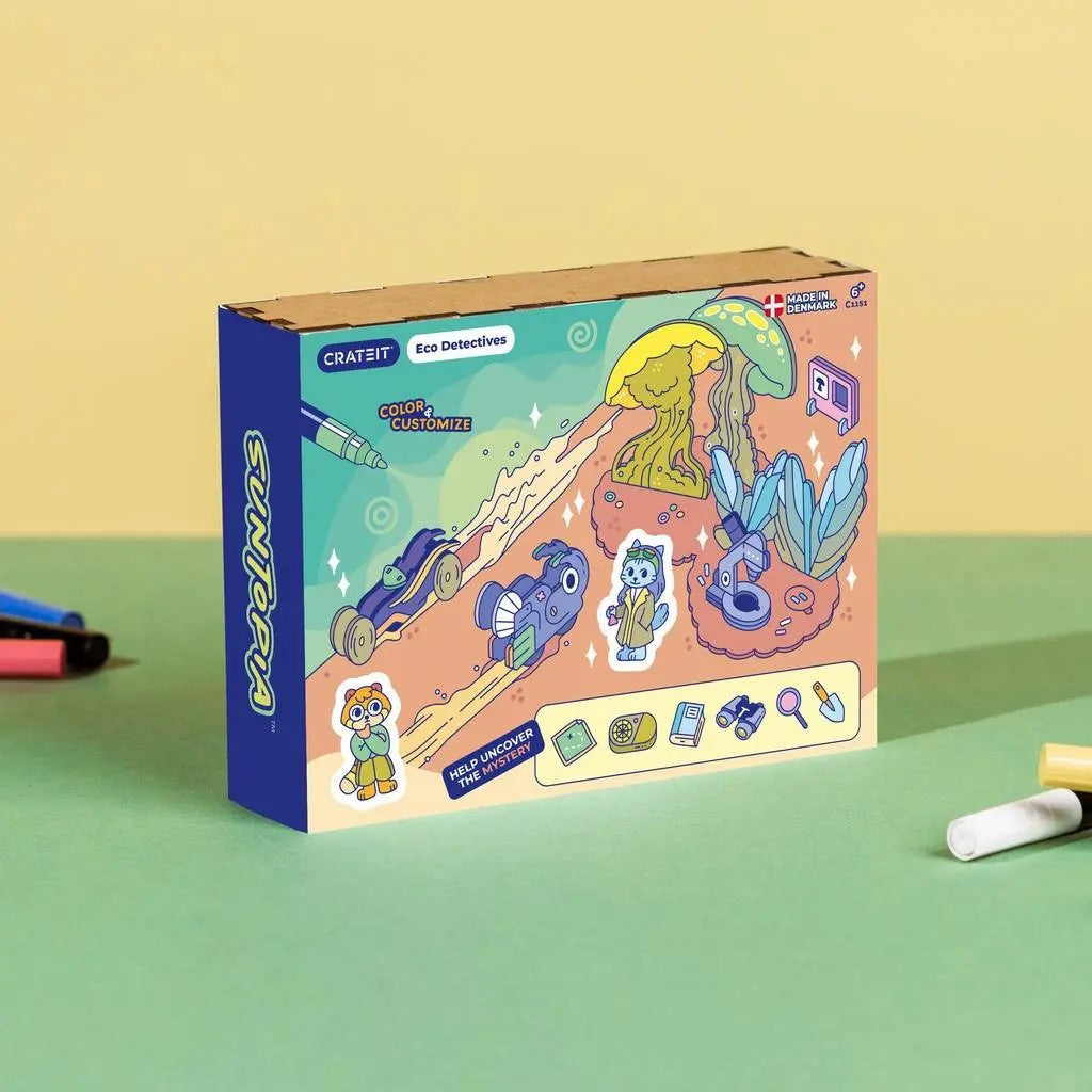 Eco Detectives – Colour-Your-Own Wooden Explorer Play Set